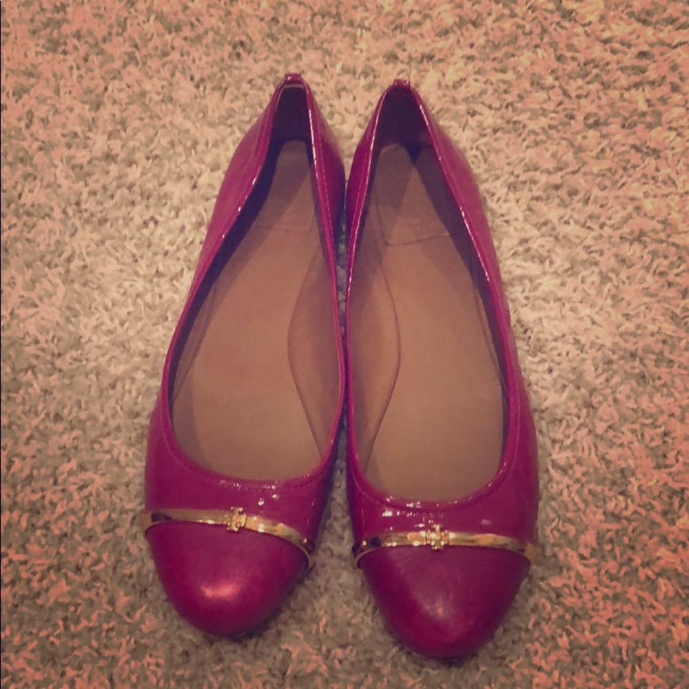 Tory Burch magenta flats
